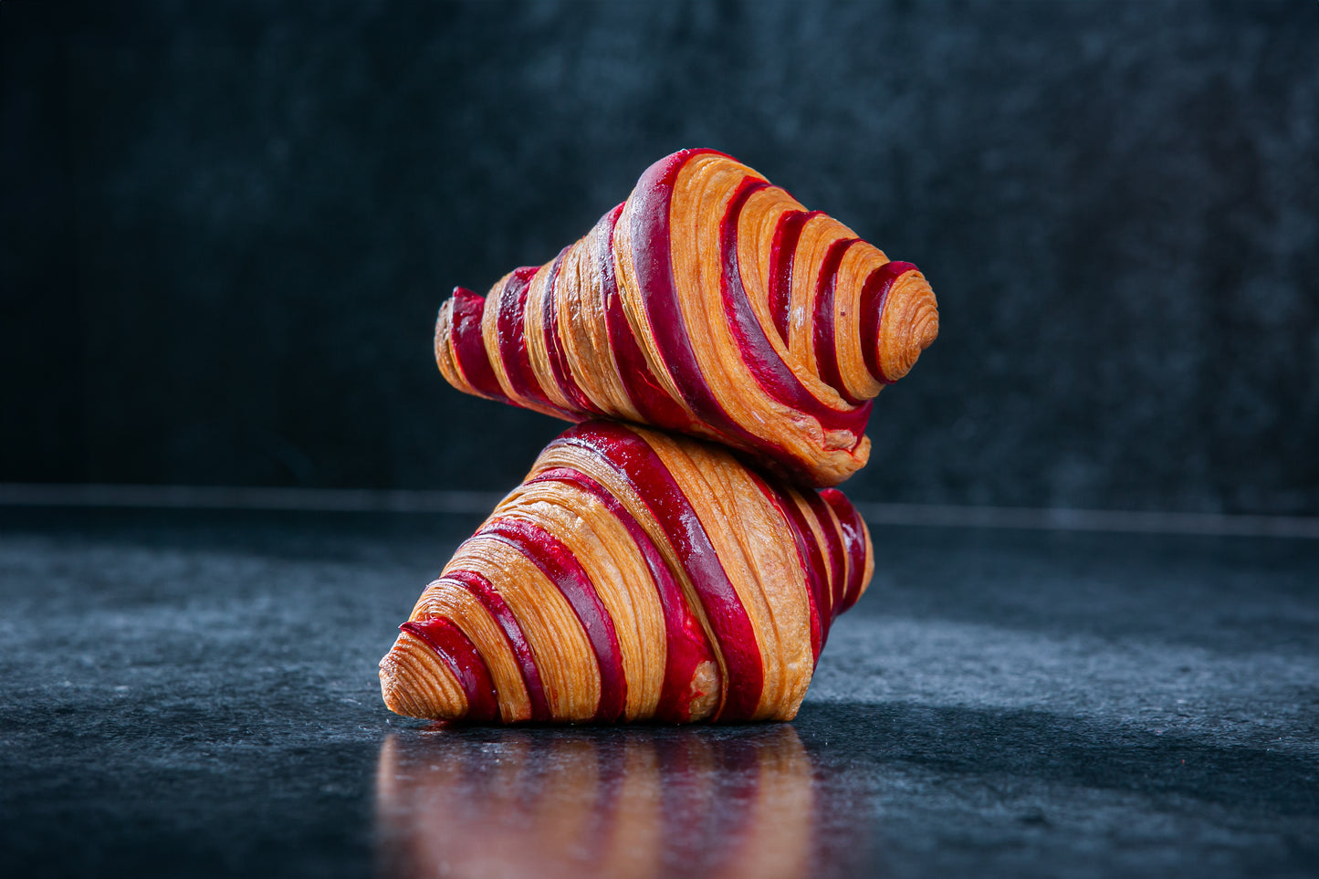 Raspberry Bi-Color Croissant